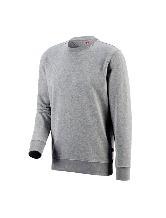 T-Shirts, Pullover & Skjorter: e.s. Sweatshirt poly cotton + gråmeleret