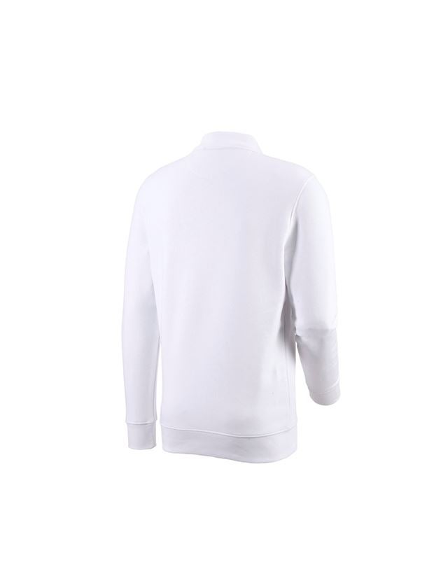 T-Shirts, Pullover & Skjorter: e.s. Sweatshirt poly cotton Pocket + hvid 1