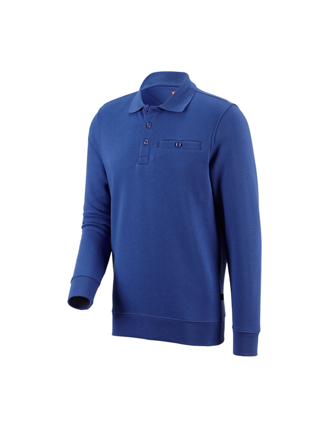T-Shirts, Pullover & Skjorter: e.s. Sweatshirt poly cotton Pocket + kornblå
