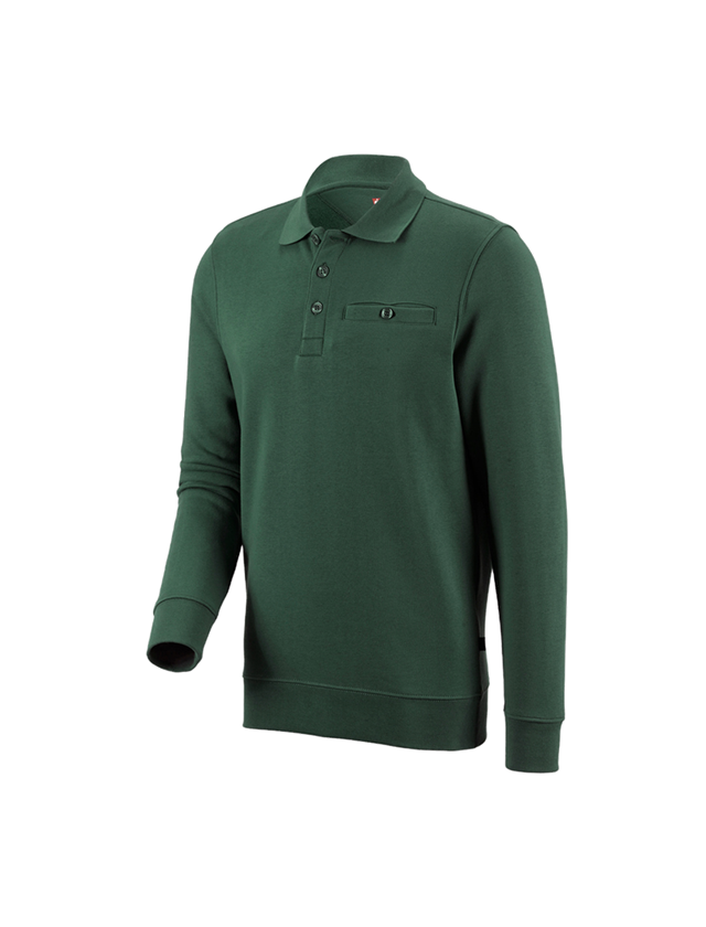 T-Shirts, Pullover & Skjorter: e.s. Sweatshirt poly cotton Pocket + grøn