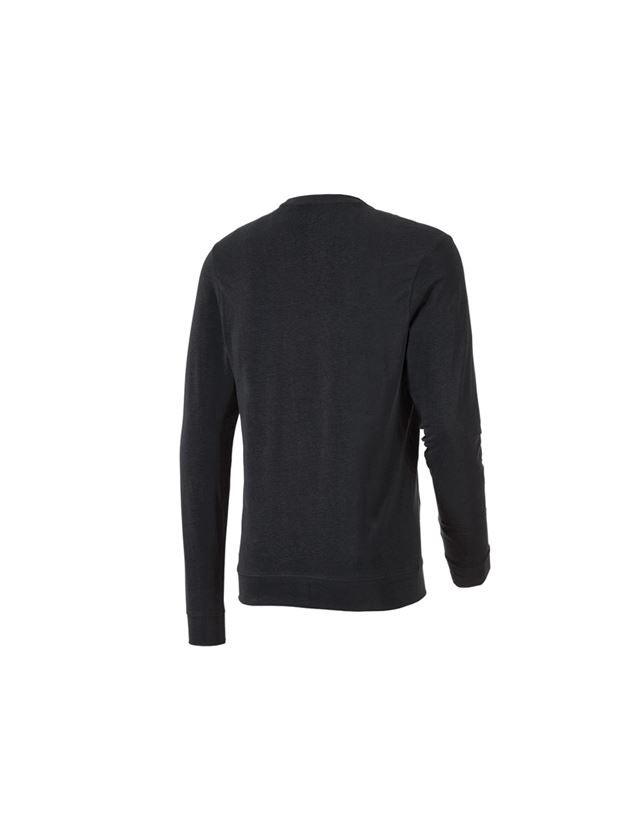 T-Shirts, Pullover & Skjorter: e.s. Longsleeve cotton stretch + sort 3