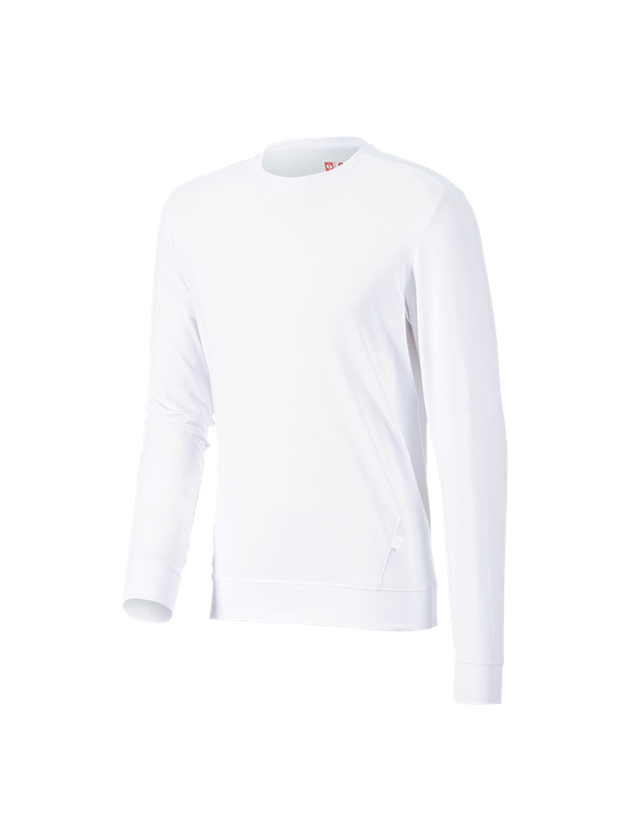 T-Shirts, Pullover & Skjorter: e.s. Longsleeve cotton stretch + hvid 1