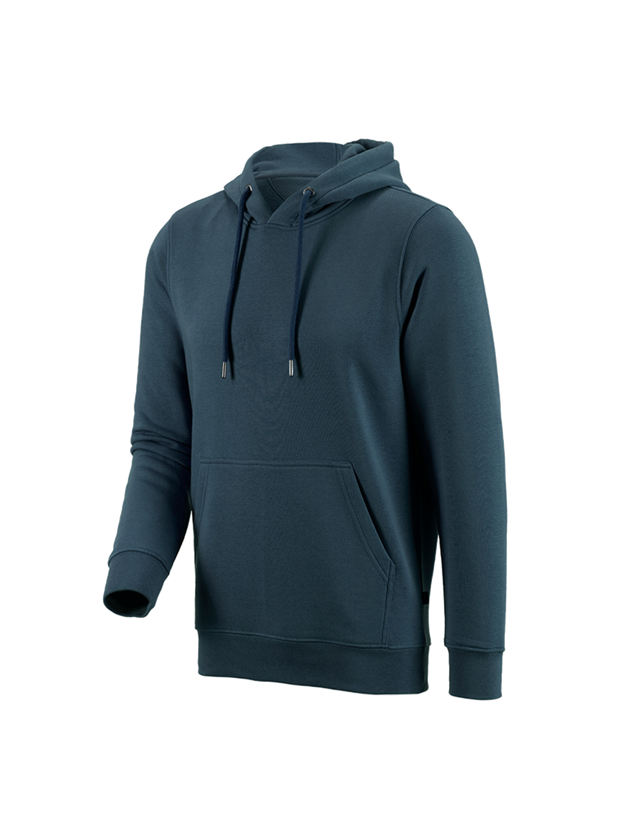 Emner: e.s. Hoody-Sweatshirt poly cotton + havblå