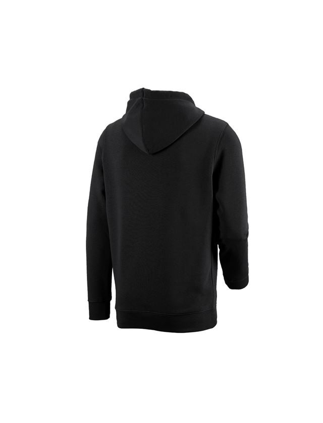 T-Shirts, Pullover & Skjorter: e.s. Hoody-Sweatshirt poly cotton + sort 1