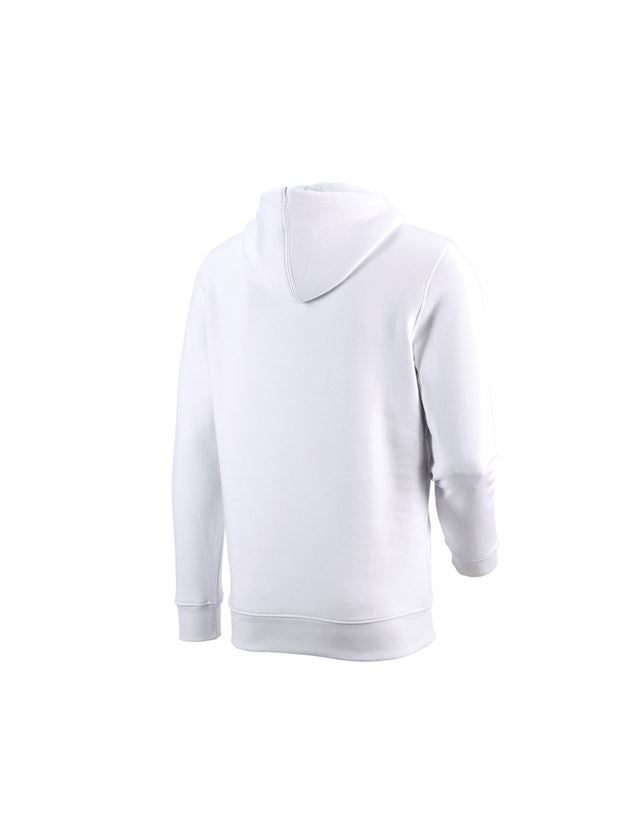 T-Shirts, Pullover & Skjorter: e.s. Hoody-Sweatshirt poly cotton + hvid 2