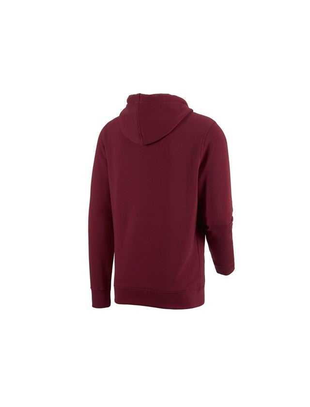 T-Shirts, Pullover & Skjorter: e.s. Hoody-Sweatshirt poly cotton + bordeaux 2