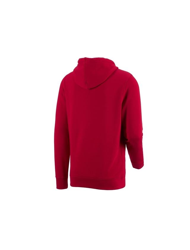 T-Shirts, Pullover & Skjorter: e.s. Hoody-Sweatshirt poly cotton + ildrød 1