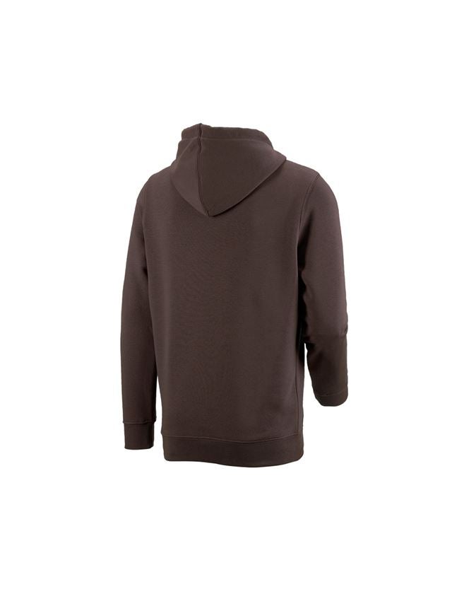 T-Shirts, Pullover & Skjorter: e.s. Hoody-Sweatshirt poly cotton + kastanje 1