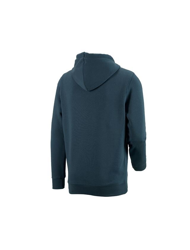 T-Shirts, Pullover & Skjorter: e.s. Hoody-Sweatshirt poly cotton + havblå 1