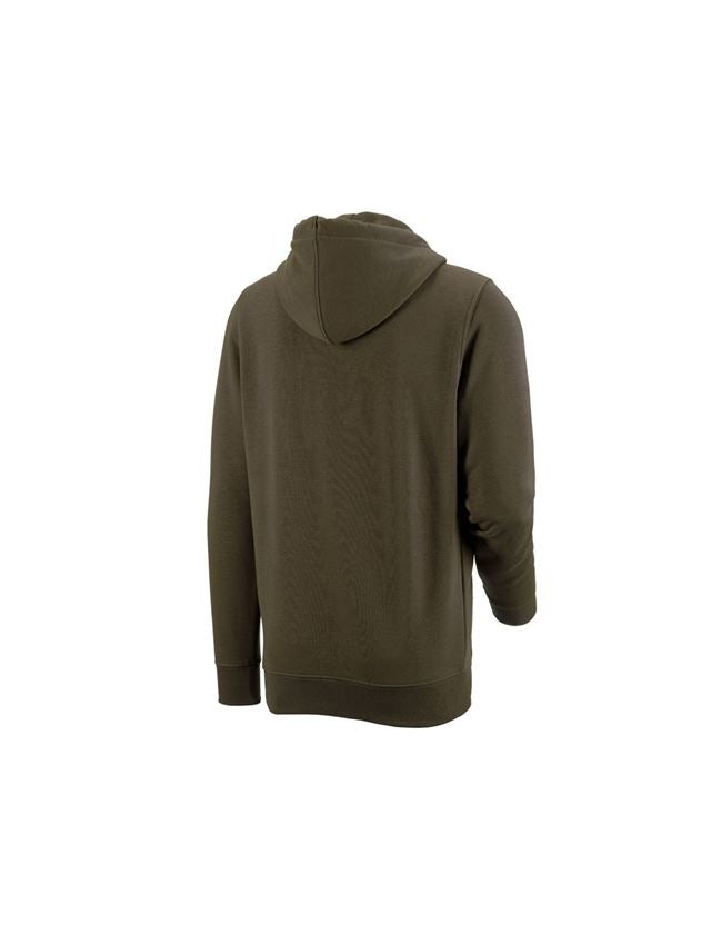 T-Shirts, Pullover & Skjorter: e.s. Hoody-Sweatjakke poly cotton + oliven 1