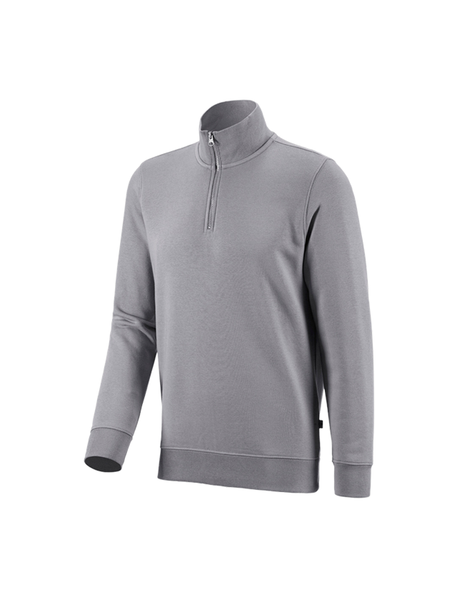 T-Shirts, Pullover & Skjorter: e.s. ZIP-Sweatshirt poly cotton + platin
