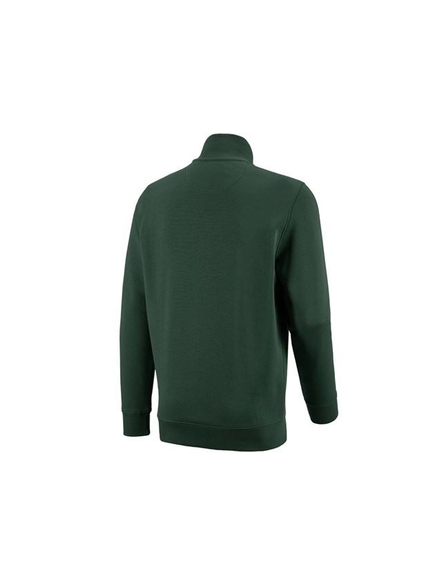 T-Shirts, Pullover & Skjorter: e.s. ZIP-Sweatshirt poly cotton + grøn 1