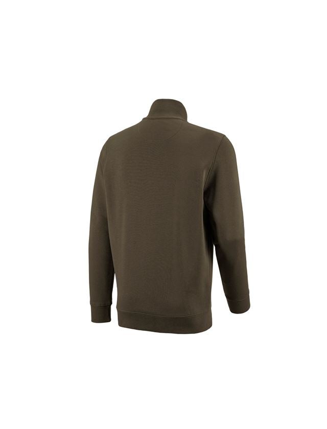 T-Shirts, Pullover & Skjorter: e.s. ZIP-Sweatshirt poly cotton + oliven 1