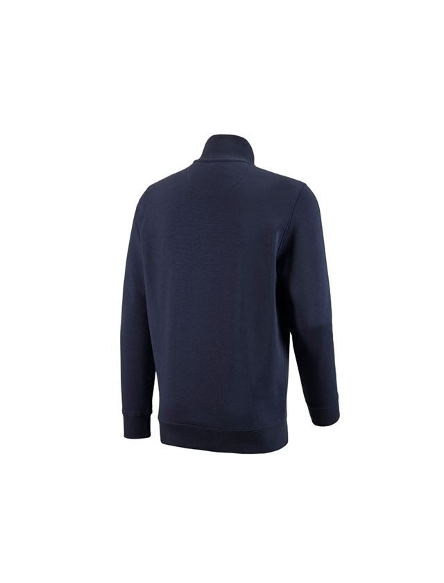 T-Shirts, Pullover & Skjorter: e.s. ZIP-Sweatshirt poly cotton + mørkeblå 1