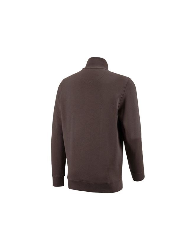 T-Shirts, Pullover & Skjorter: e.s. ZIP-Sweatshirt poly cotton + kastanje 3