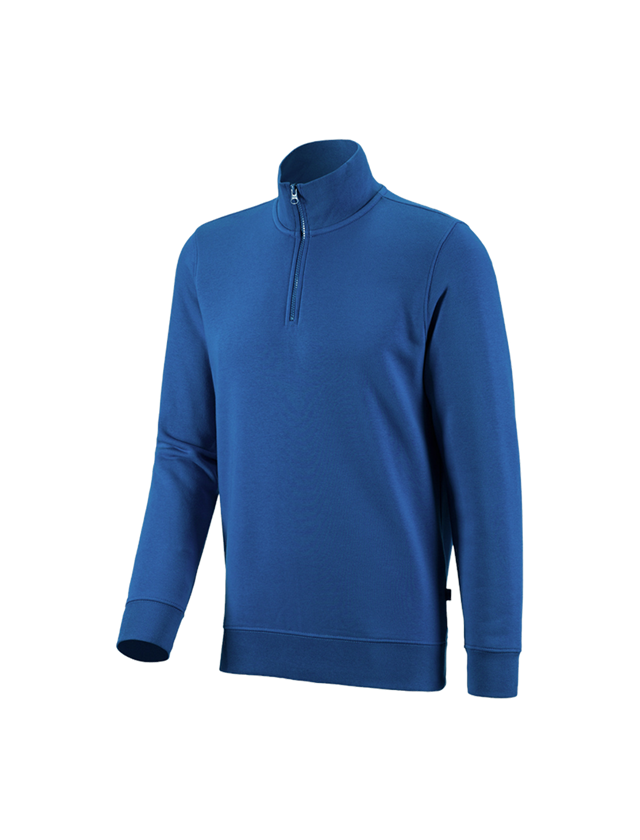 T-Shirts, Pullover & Skjorter: e.s. ZIP-Sweatshirt poly cotton + ensianblå