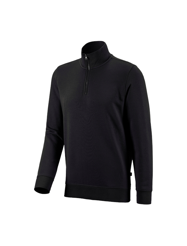 T-Shirts, Pullover & Skjorter: e.s. ZIP-Sweatshirt poly cotton + sort 2