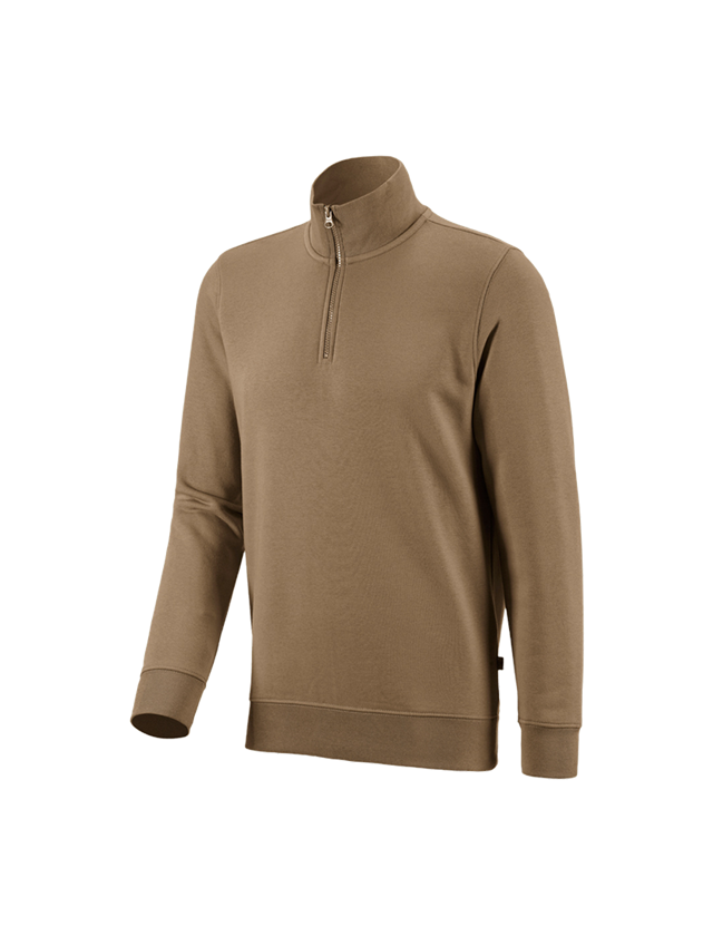 T-Shirts, Pullover & Skjorter: e.s. ZIP-Sweatshirt poly cotton + kaki