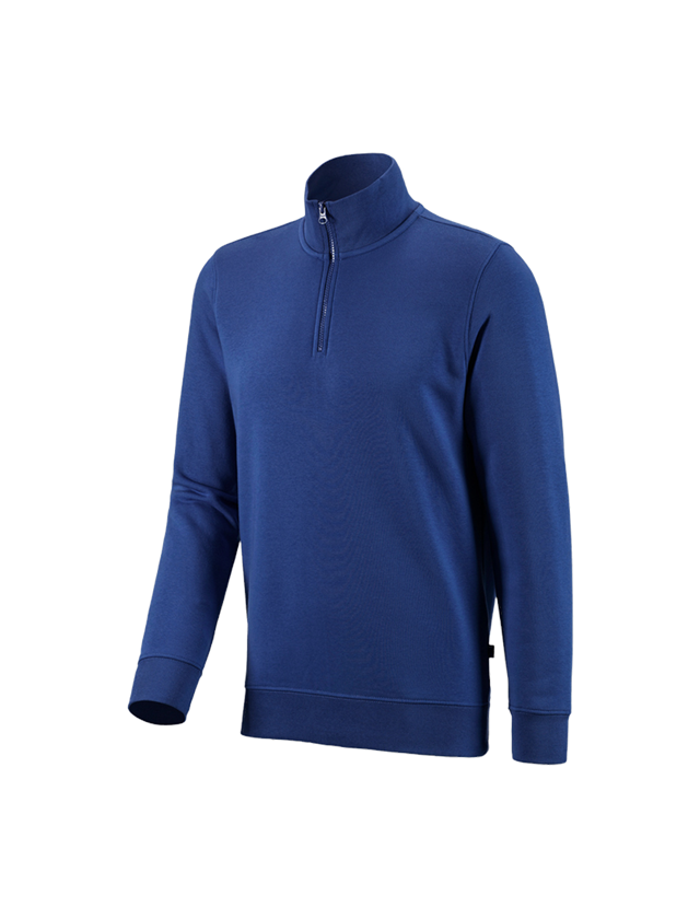 Emner: e.s. ZIP-Sweatshirt poly cotton + kornblå