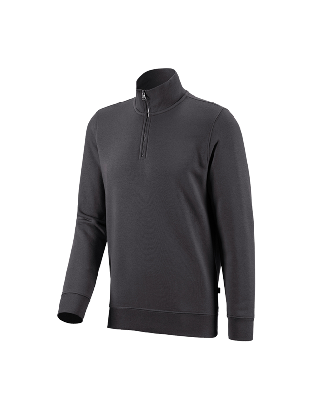 T-Shirts, Pullover & Skjorter: e.s. ZIP-Sweatshirt poly cotton + antracit 1