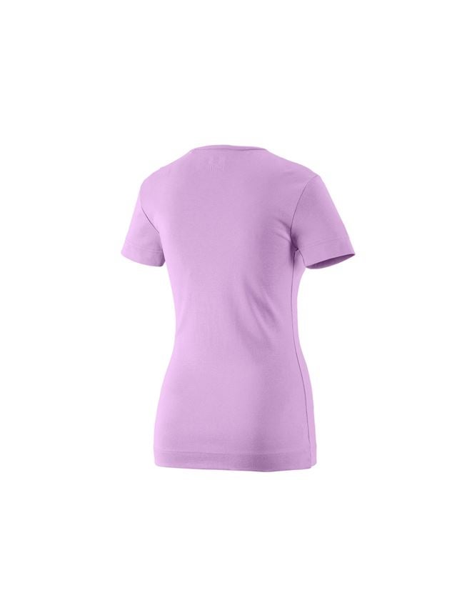 T-Shirts, Pullover & Skjorter: e.s. T-Shirt cotton V-Neck, damer + lavendel 1