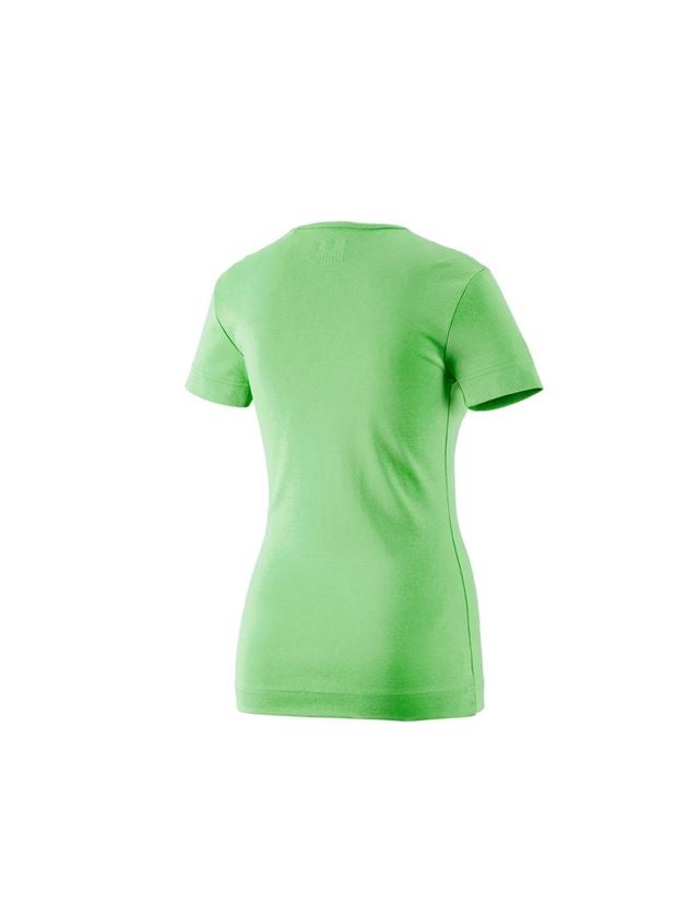 T-Shirts, Pullover & Skjorter: e.s. T-Shirt cotton V-Neck, damer + æblegrøn 1