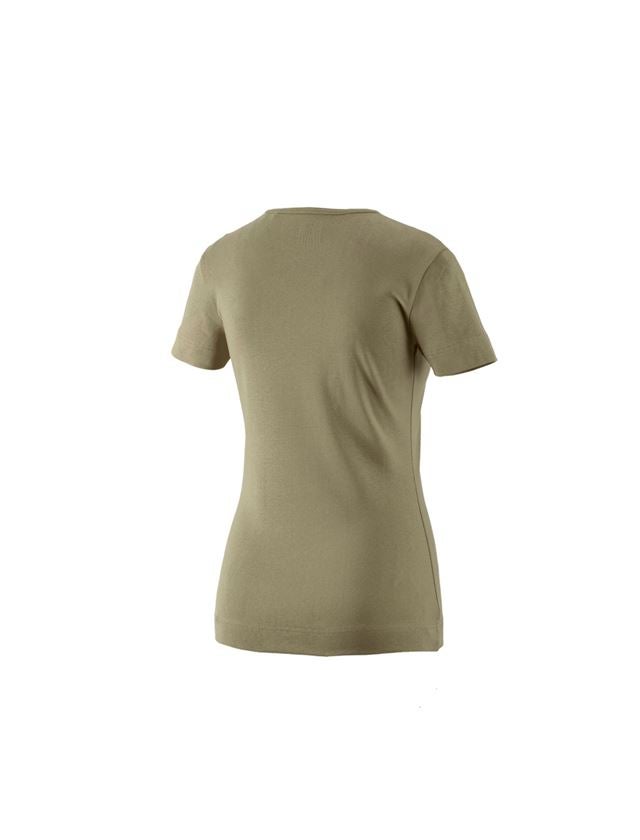T-Shirts, Pullover & Skjorter: e.s. T-Shirt cotton V-Neck, damer + siv 1