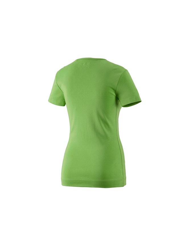 T-Shirts, Pullover & Skjorter: e.s. T-Shirt cotton V-Neck, damer + havgrøn 1