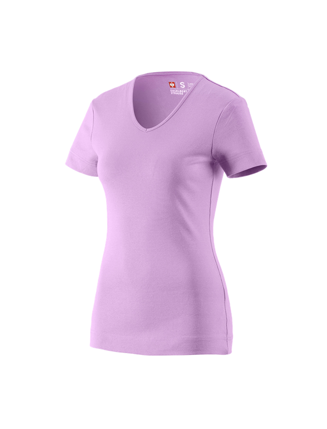 Gardening / Forestry / Farming: e.s. T-shirt cotton V-Neck, ladies' + lavender
