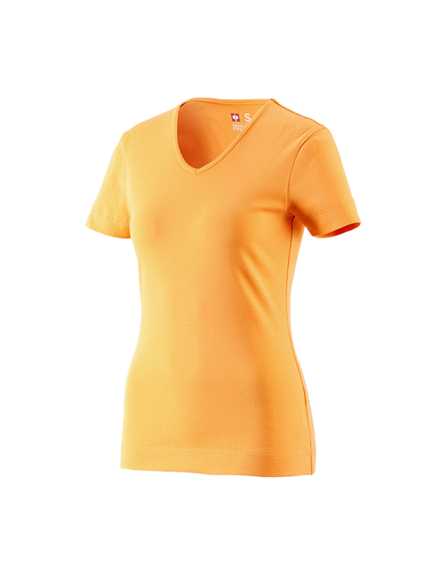 Emner: e.s. T-Shirt cotton V-Neck, damer + lys orange
