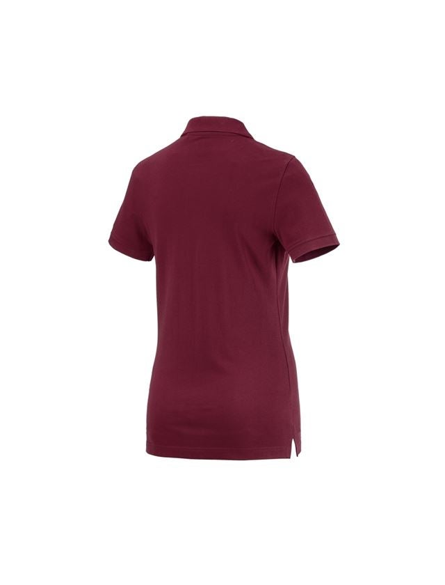 T-Shirts, Pullover & Skjorter: e.s. Polo-Shirt cotton, damer + bordeaux 1