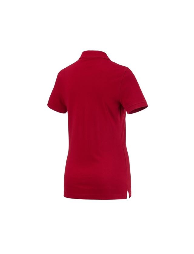 T-Shirts, Pullover & Skjorter: e.s. Polo-Shirt cotton, damer + ildrød 1