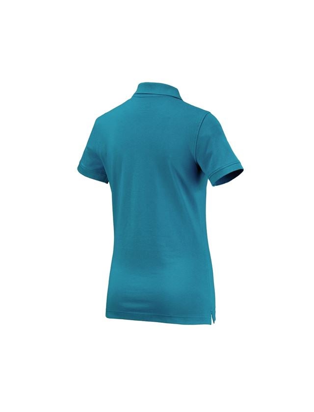 T-Shirts, Pullover & Skjorter: e.s. Polo-Shirt cotton, damer + petrol 1
