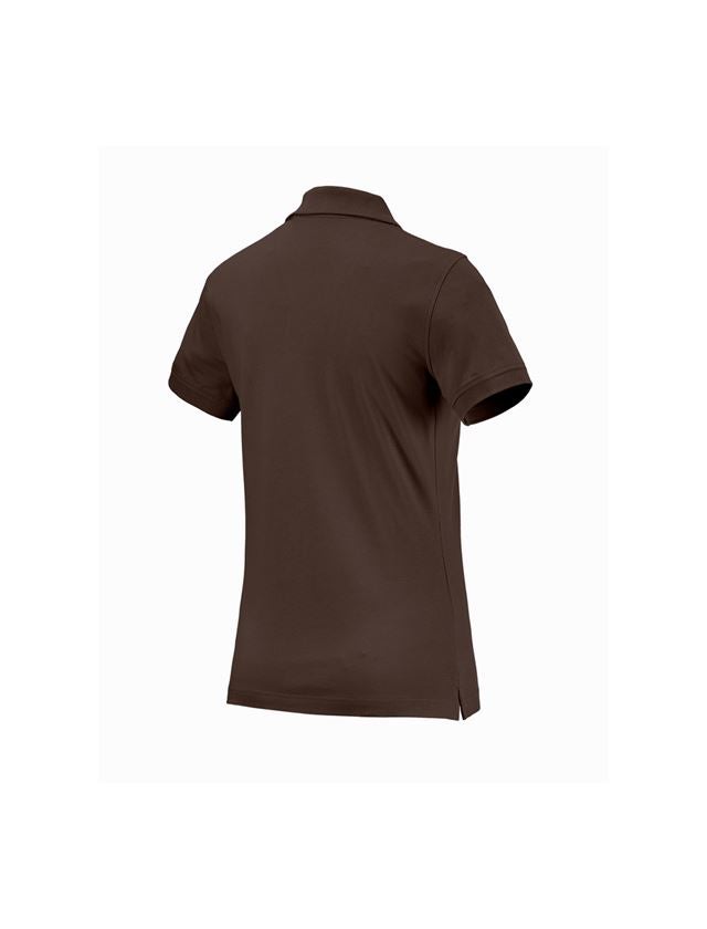T-Shirts, Pullover & Skjorter: e.s. Polo-Shirt cotton, damer + kastanje 1