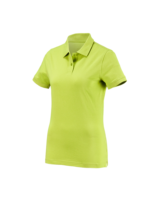 T-Shirts, Pullover & Skjorter: e.s. Polo-Shirt cotton, damer + majgrøn