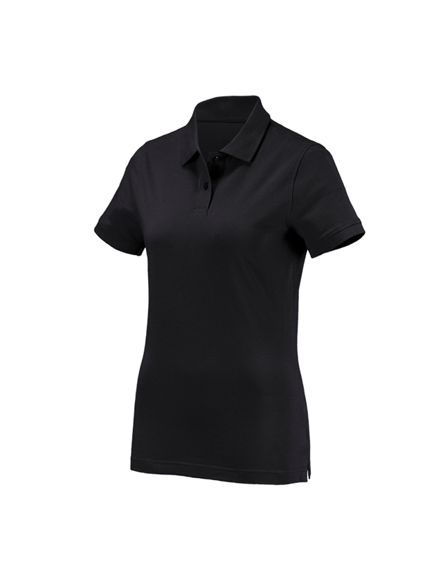 T-Shirts, Pullover & Skjorter: e.s. Polo-Shirt cotton, damer + sort