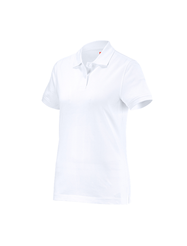 T-Shirts, Pullover & Skjorter: e.s. Polo-Shirt cotton, damer + hvid