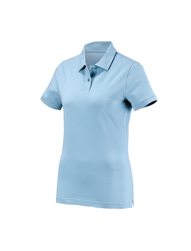 T-Shirts, Pullover & Skjorter: e.s. Polo-Shirt cotton, damer + lyseblå