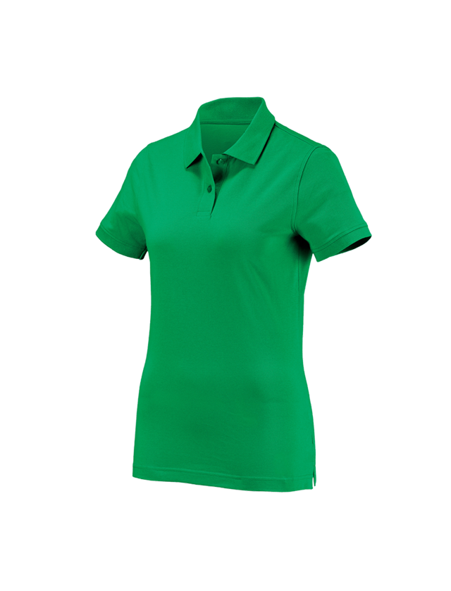 T-Shirts, Pullover & Skjorter: e.s. Polo-Shirt cotton, damer + græsgrøn