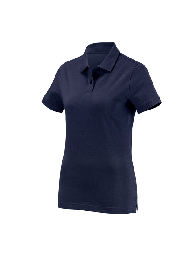 T-Shirts, Pullover & Skjorter: e.s. Polo-Shirt cotton, damer + mørkeblå
