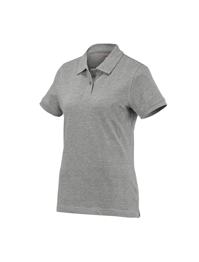 T-Shirts, Pullover & Skjorter: e.s. Polo-Shirt cotton, damer + gråmeleret