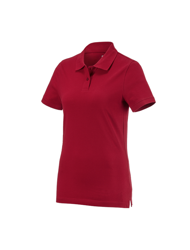 Emner: e.s. Polo-Shirt cotton, damer + rød