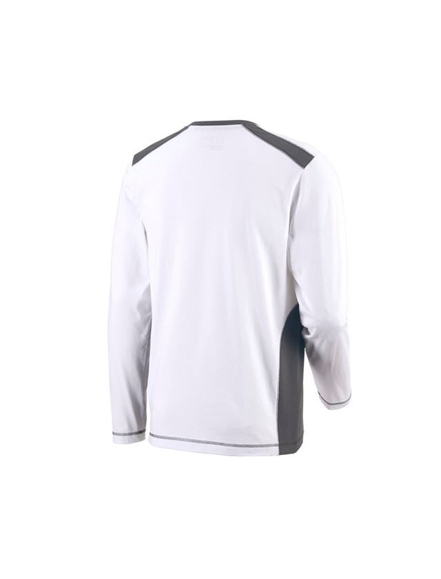 T-Shirts, Pullover & Skjorter: Longsleeve cotton e.s.active + hvid/antracit 3