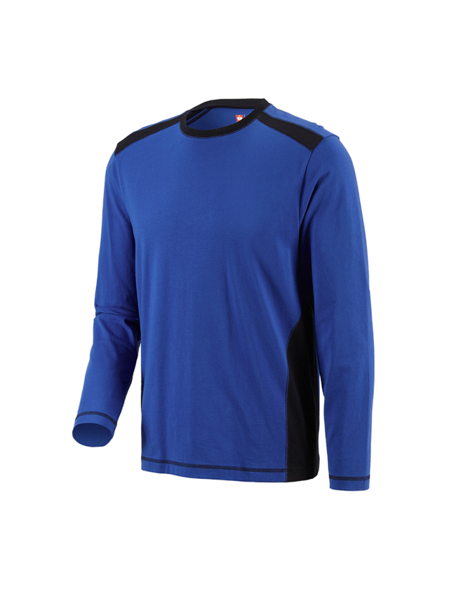 T-Shirts, Pullover & Skjorter: Longsleeve cotton e.s.active + kornblå/sort 2