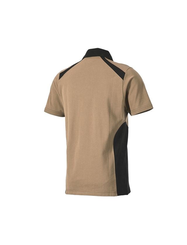 Tømrer / Snedker: Polo-Shirt cotton e.s.active + kaki/sort 2