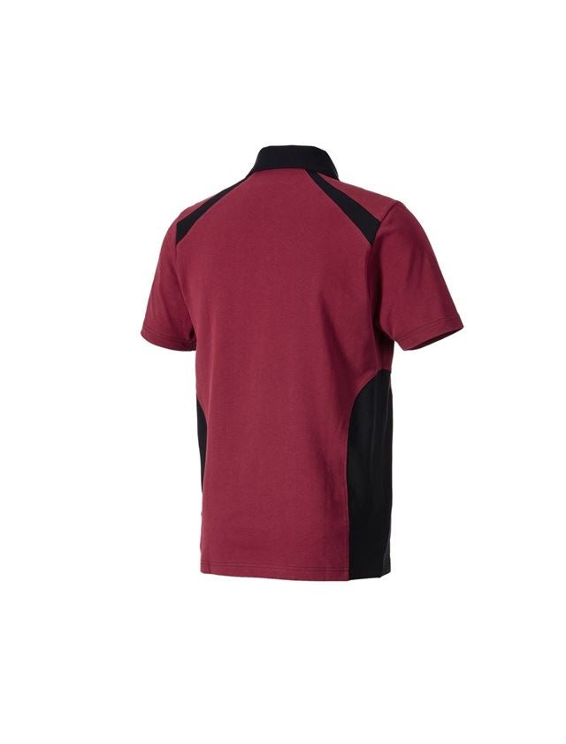 T-Shirts, Pullover & Skjorter: Polo-Shirt cotton e.s.active + bordeaux/sort 1