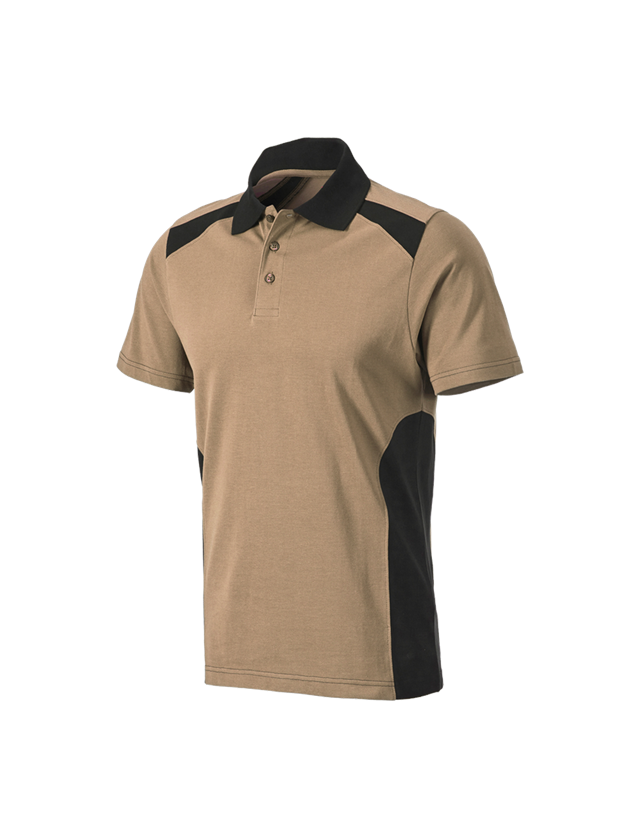 Tømrer / Snedker: Polo-Shirt cotton e.s.active + kaki/sort 1