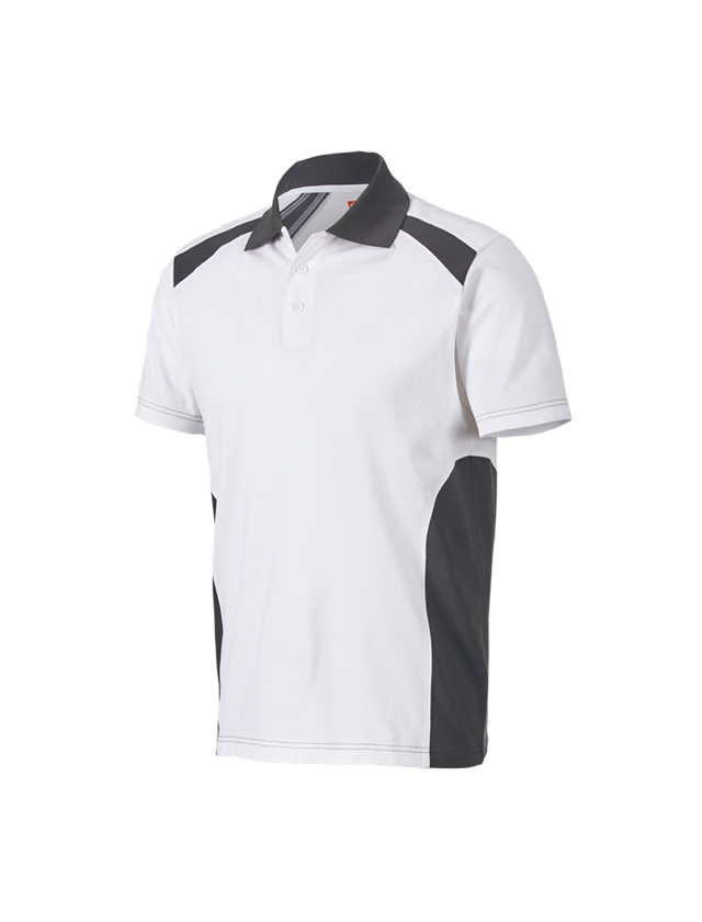 T-Shirts, Pullover & Skjorter: Polo-Shirt cotton e.s.active + hvid/antracit 2
