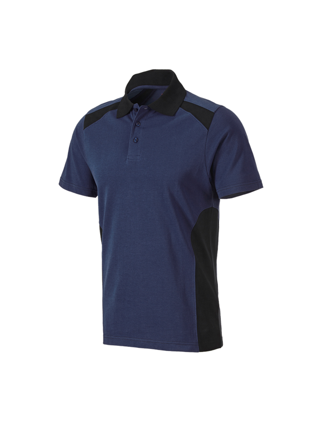 T-Shirts, Pullover & Skjorter: Polo-Shirt cotton e.s.active + mørkeblå/sort 2