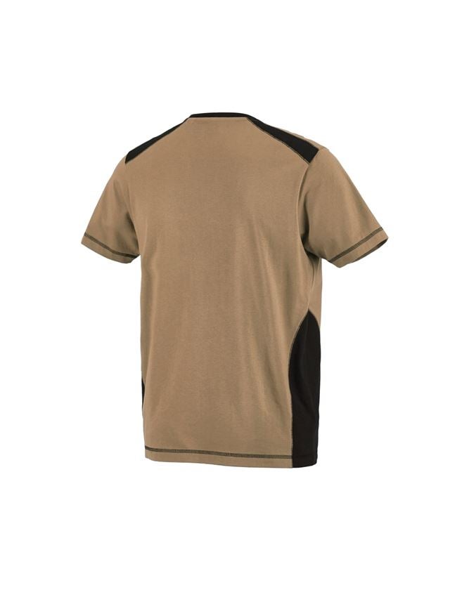 T-Shirts, Pullover & Skjorter: T-Shirt cotton e.s.active + kaki/sort 3